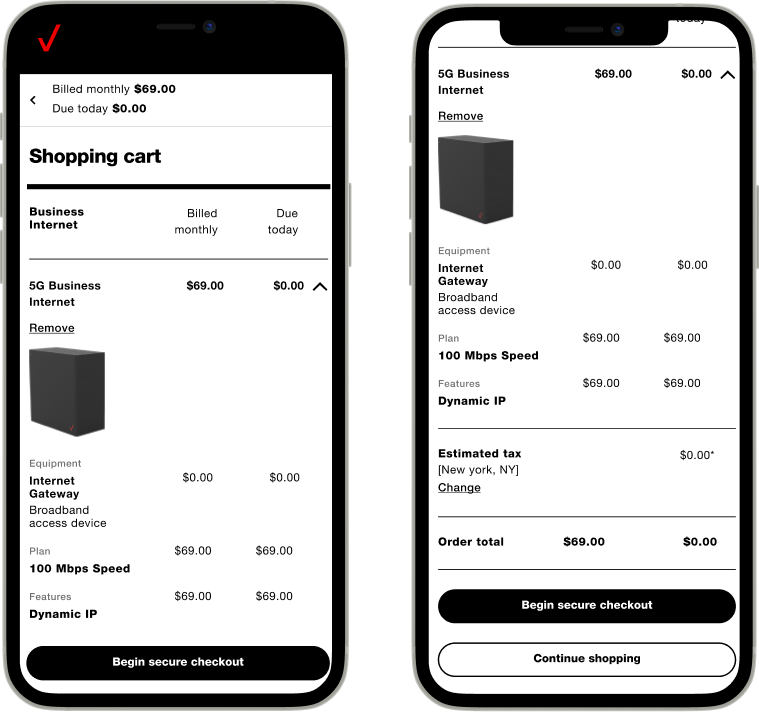 Legacy Verizon mobile cart